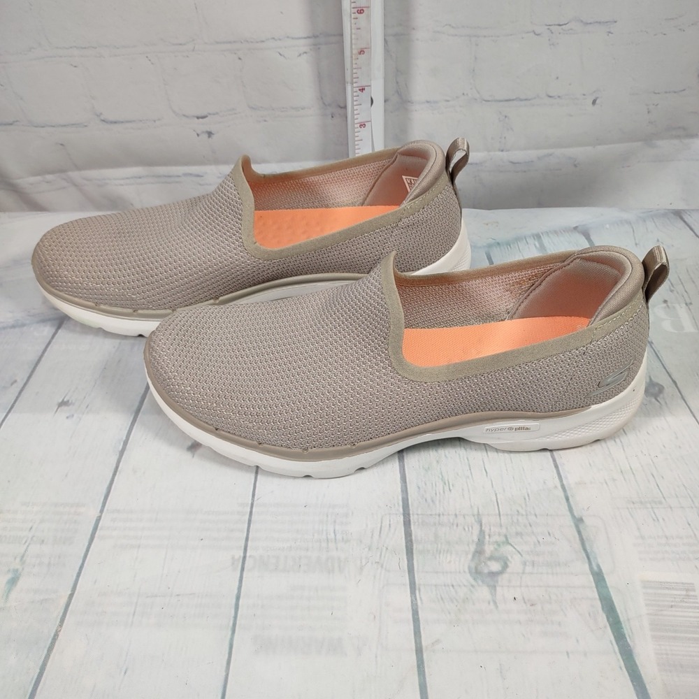 Women's Skechers Go Walk 6 Clear Virtue Slip On 124505 Natural - Size 8 Shoes - Picture 3 of 11